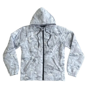 Snow Camo Hooded Zippered Woobie Jacket